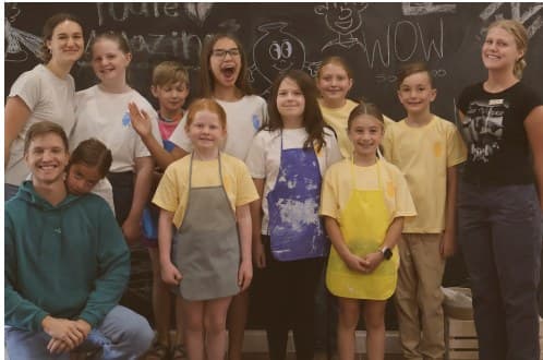 A kids camp group photo